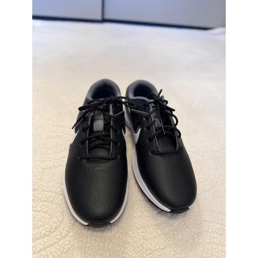 Nike Victory Pro 2 Golf Shoes Mens Black White Spiked Leather DJ4668-001